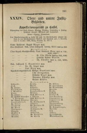 Obere und untere Justiz-Behörden