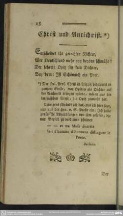 Christ und Antichrist