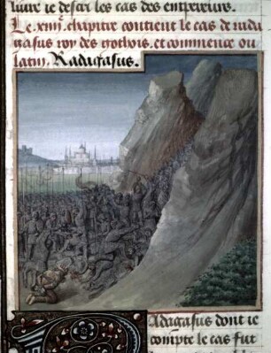 Des cas des nobles hommes et femmes — Radagasus, König der Goten, Folio 295verso
