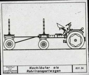 Nachläufer als Rohrtransportwagen