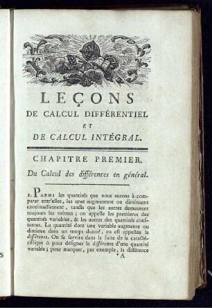 Chapitre Premier. Du Calcul des différences en général.