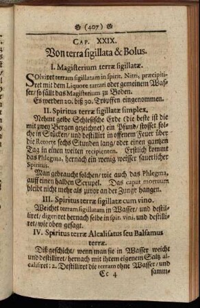 Cap. XXIX. Von terra sigillata & Bolus.