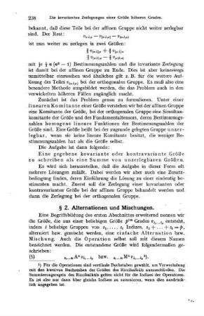 § 2. Alternationen und Mischungen.
