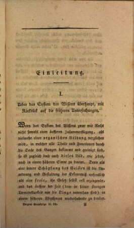 Allgemeine Grundzüge zur Wissenschaft, 2. Zur philosophischen Naturerkenntniß