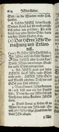 (2) Des Herrn Jesu Betrachtung und Erkäntniß.
