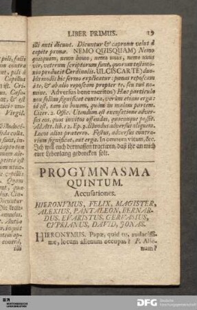 Progymnasma Quintum. Accusationes.