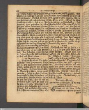 Die andere Predigt am dritten Sonntage nach der Offenbahrung Christi.