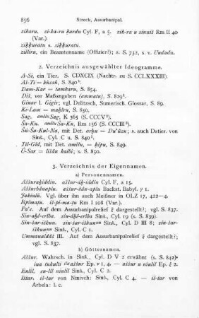 3. Verzeichnis der Eigennamen