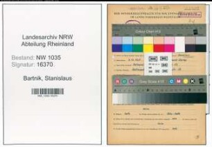 Entnazifizierung Stanislaus Bartnik , geb. 06.11.1920 (Steiger)
