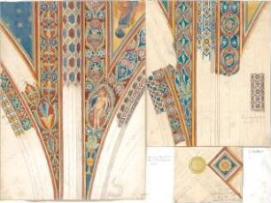 Walther, Conradin; u. a. Deutschland; Italien; Sammlung Conradin Walther: Band IV, Nr. 302 - 343 (fol. 269 - 313) - Gewölbedekoration in San Francesco in Assisi (Details)