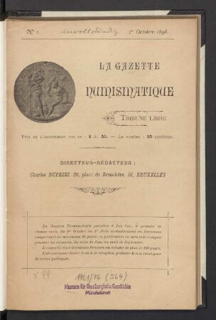 N° 1. 1er Octobre 1896