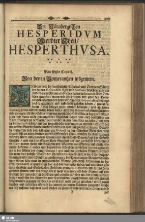 Der Nürnbergischen Hesperidum Vierdter Theil, Hesperthusa