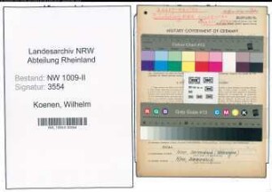 Entnazifizierung Wilhelm Koenen , geb. 18.03.1904 (Schachtmeister)