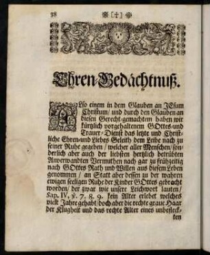 38-53, Ehren-Gedächtnuß.
