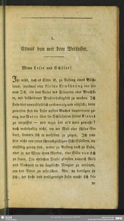 1. Etwas von mir dem Verfasser