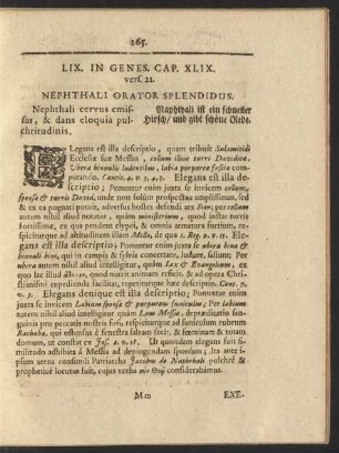 LIX. In Genes. Cap. XLIX. vers. 21. Nephthali Orator Splendidus.