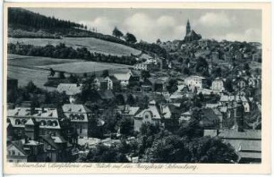 Oberschlema. Blick auf Schneeberg