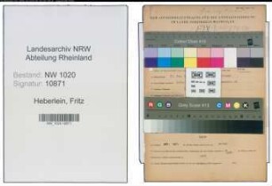 Entnazifizierung Fritz Heberlein , geb. 30.01.1906 (Maschinenschlosser)