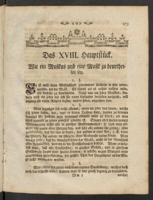Das XVIII. Hauptstück