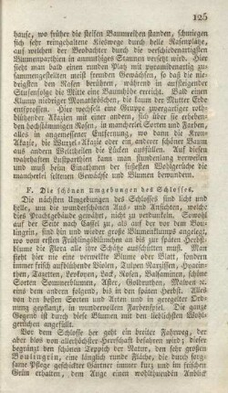 F. Die schönen Umgebungen des Schlosses.