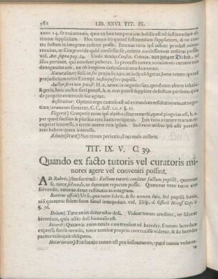 Tit. IX. V. C. 39. Quando ex facto tutoris vel curatoris minores agere vel conveniri possint.