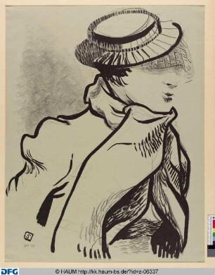 Figur mit Mütze und Schal