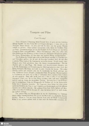 Trompete und Flöte