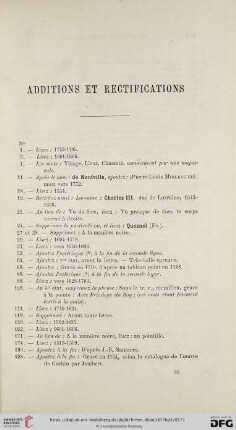 Additions Et Rectifications