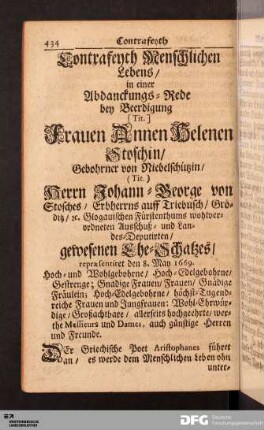 Contrafeyth Menschlichen Lebens