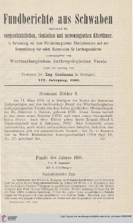 14: Funde des Jahres 1906