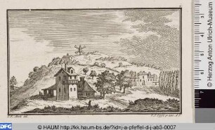 Hügelige Landschaft mit Windmühle