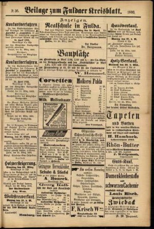 Zweite Ausgabe vom Samstag, den 25. März 1893.