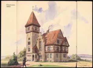 Landhaus: Perspektivische Ansicht