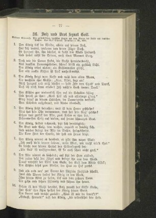 36. Salz und Brot segnet Gott.