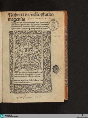 Compendium memorandorum vires naturales et commoda comprehendens a Plinio data
