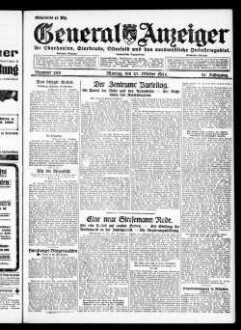 General-Anzeiger für Oberhausen, Sterkrade, Osterfeld und das nordwestliche Industriegebiet. 1921-1930