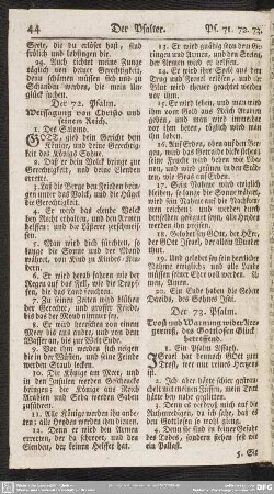 Der 73. Psalm. Trost und Warnung wider Aergerniß, des Gottlosen Glück betreffend