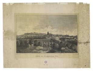 Ulm von Südwesten um 1848