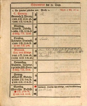 Schreib-Kalender zum Gebrauche für Jedermann : zumal für Beamte, Geistliche, Handels- und Gewerbsleute. 1830