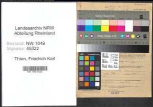 Entnazifizierung Friedrich Karl Thien , geb. 17.03.1918 (Ingenieur)