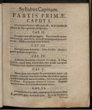 Syllabus Capitum