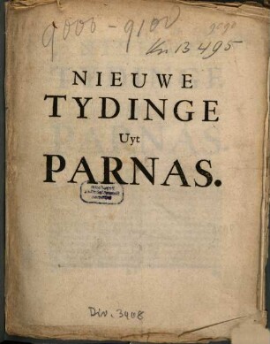 Nieuwe Tydinge Uyt Parnas