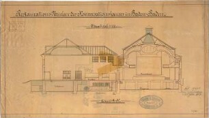 Fischer, Theodor; Baden-Baden; Restaurant Konversationshaus - Schnitt