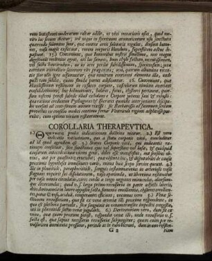 Corollaria Therapeutica.