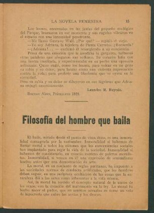 Filosofía del hombre que baila