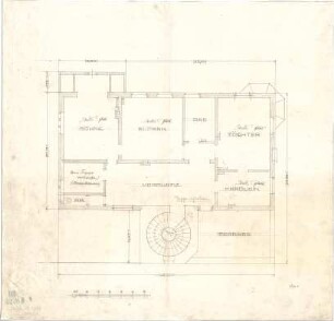 Fischer, Theodor; Würzburg; Haus Dr. Seifert - Grundriss OG