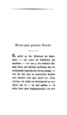 Noten zum zweyten Bande