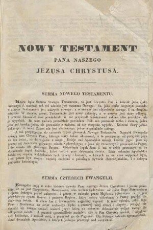 Nowy Testament pana naszego Jezusa Chrystusa
