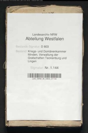 Das Landschaftskapital des Joh. Diedrich Flebbe und Sophie Dorothea Münch