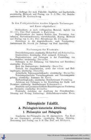 A. Philologisch-historische Abteilung.
